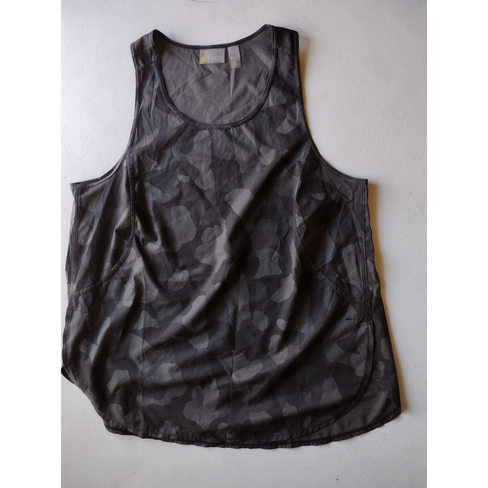 Zella Athletic Tank Top Camo‎ Print Sleeveless Activewear Top Size S